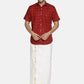 Sethukrishna White Solid Readymade Dhoti For Men | Swadesiicart