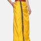 Sethukrishna Men Yellow Solid Readymade Dhoti | Swadesiicart