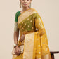 Saree Mall Mustard Ethnic Motifs Zari Organza Banarasi Saree | Swadesiicart