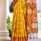 Shree Shyam Fashion Pochampalli Silk Yellow Saree