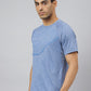 Alcis Men Heather Anti-Static Slim-Fit Round Neck Swadesiicartnce Running T-Shirt | Swadesiicart
