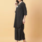 Joban Fashion Black Cotton Khatha & Hand Work Co-ord Set - Swadesiicart