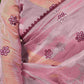 Tikhi Imli Ethnic Motifs Mirror Work Organza Saree | Swadesiicart