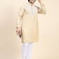 HOUSE OF KARI Ethnic Motifs Yoke Design Mandarin Collar Chikankari Pure Cotton Kurta | Swadesiicart
