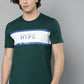 Alcis Men Green & White Typography Printed Slim Fit T-shirt | Swadesiicart