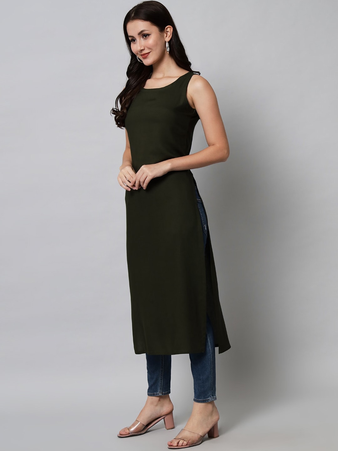 Kalini Women Green Kurta - Swadesiicart