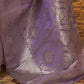 Mitera Lavender & Gold-Toned Ethnic Motifs Zari Silk Blend Banarasi Saree | Swadesiicart
