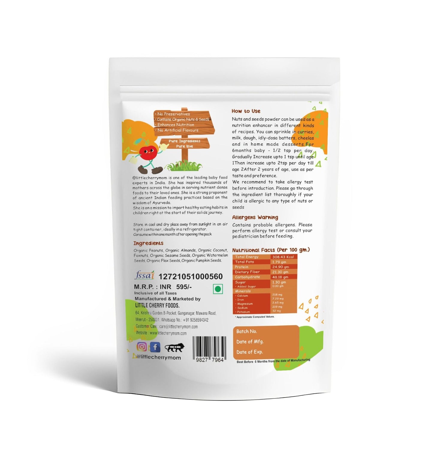 Littlecherrymom Nuts & Seeds Powder | Swadesiicart
