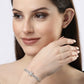 NVR Women Silver-Plated Handcrafted American Diamond Link Bracelet - Swadesiicart