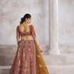 Kesar Fab Brown Banarasi Silk Hand_Woven Lehenga | Swadesiicart