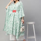 Ahalyaa Women Light Green Rayon Printed Flared Sleeve Kaftan Kurta | Swadesiicart