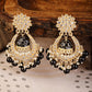 Shining Diva Black Classic Chandbalis Earrings - Swadesiicart