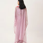 Tikhi Imli Lavender & Pink Floral Embroidered Belted Saree | Swadesiicart
