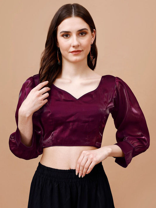 Tikhi Imli Sweetheart Neck Saree Blouse | Swadesiicart