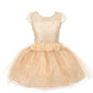 Asmaani Baby Girl's Gold Color Satin A-Line Frock (AS-DRESS-22132)