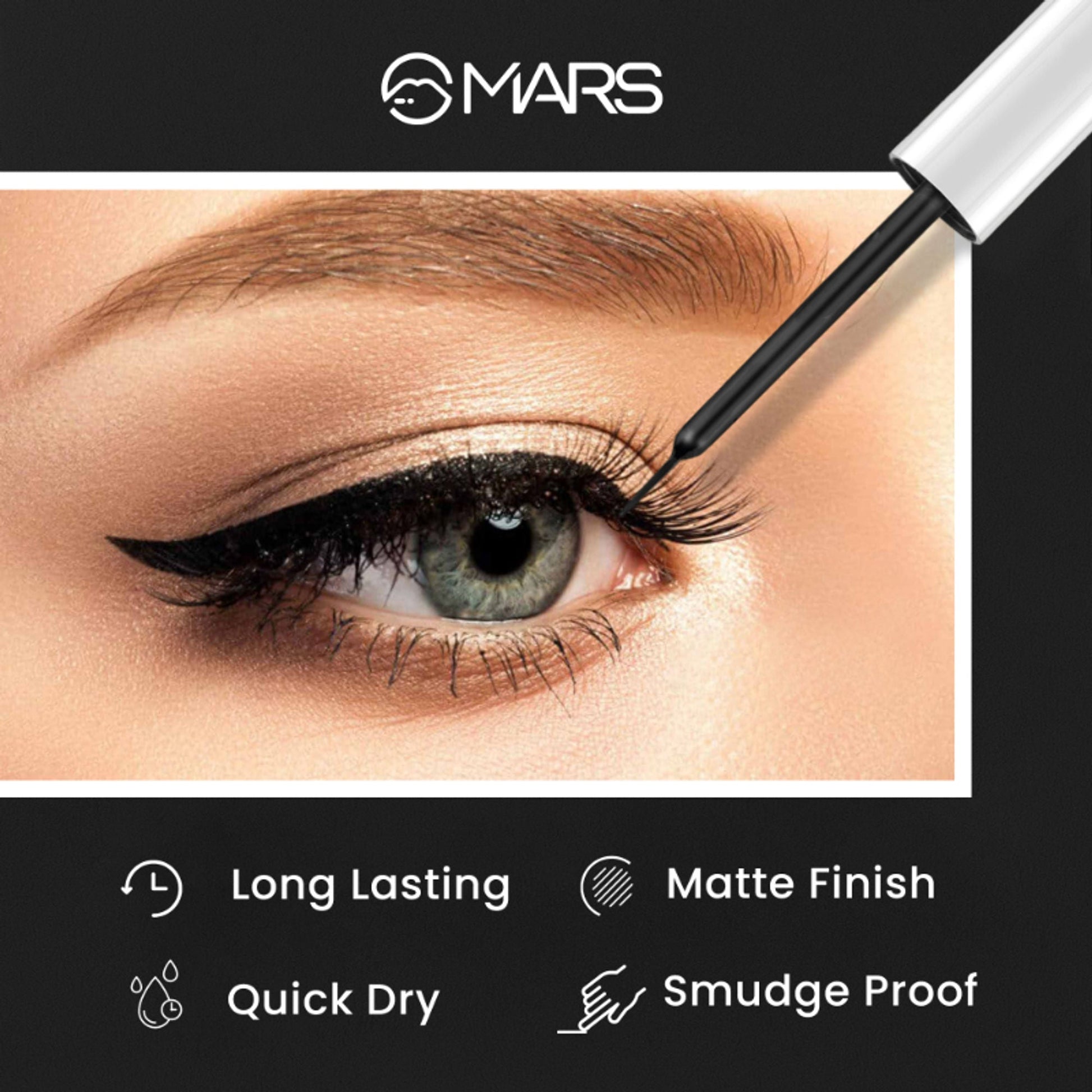 MARS Cosmetics Free Flow Liquid Eyeliner - Swadesiicart