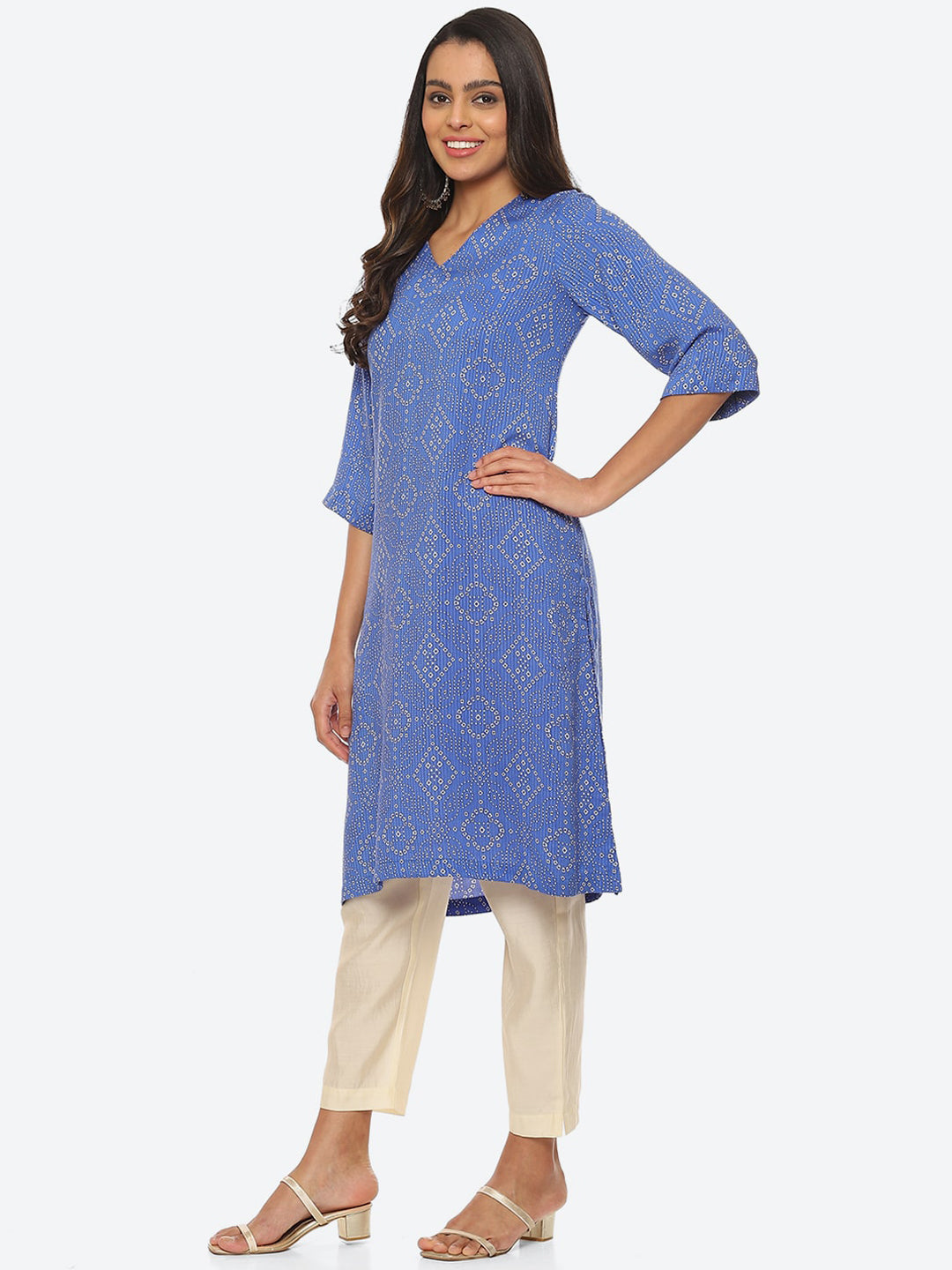 Biba Bandhani Printed Kurta - Swadesiicart