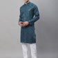 Sojanya Ethnic Motifs Embroidered Sequinned Pure Cotton Kurta with Churidar | Swadesiicart