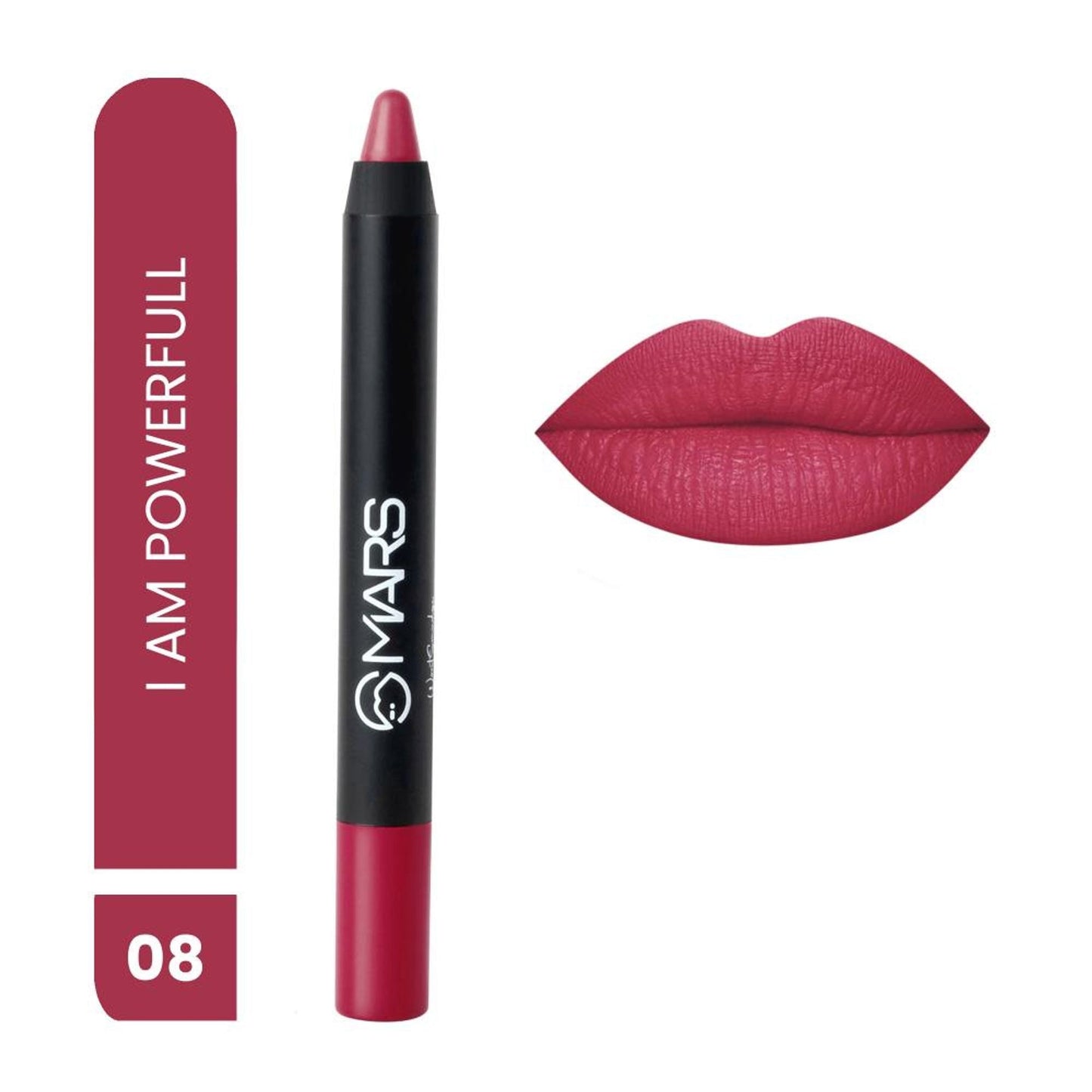 MARS Cosmetics Won't Smudge Won't Budge Lip Crayon - I Am Powerful - Swadesiicart