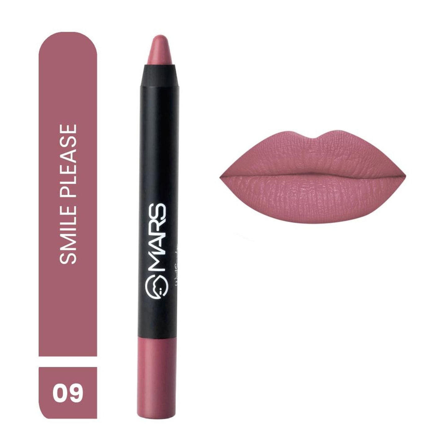 MARS Cosmetics Won't Smudge Won't Budge Lip Crayon - Smile Please - Swadesiicart