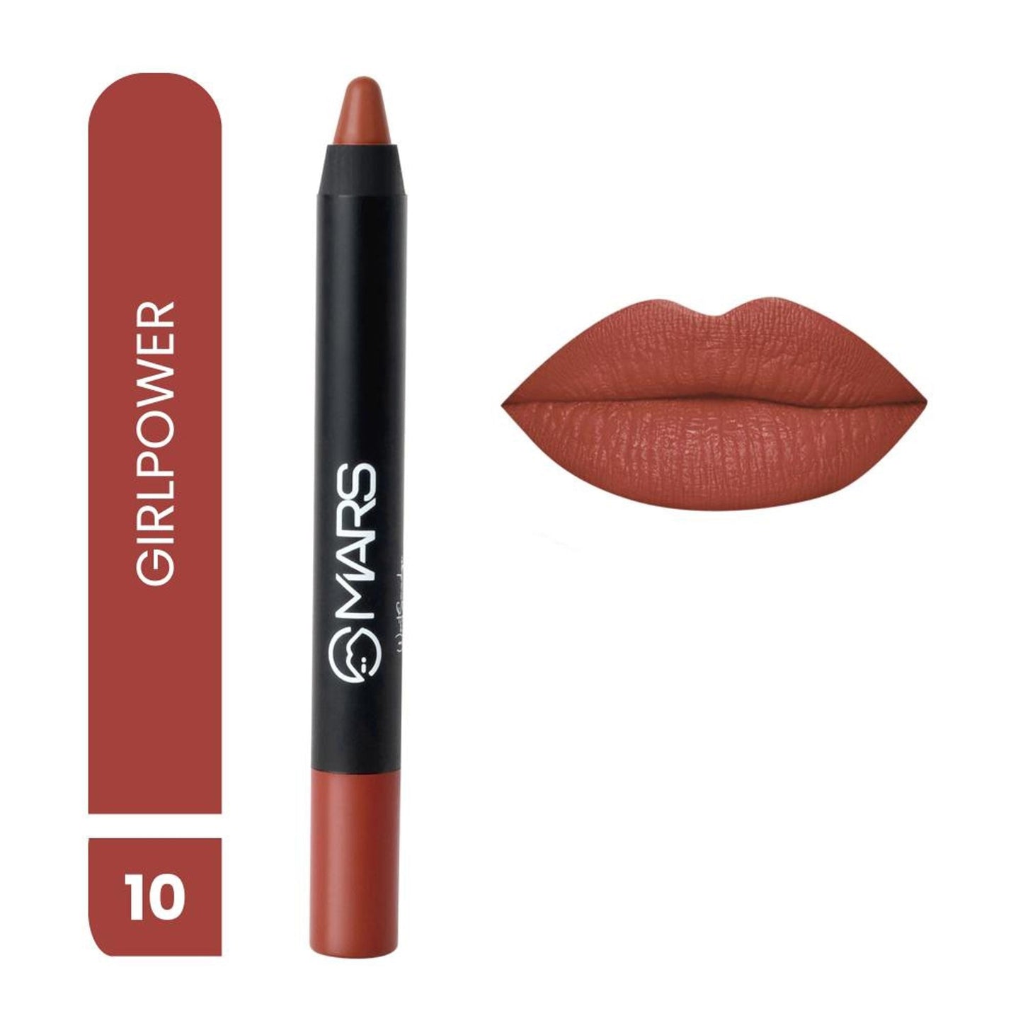 MARS Cosmetics Won't Smudge Won't Budge Lip Crayon - Girl Power - Swadesiicart