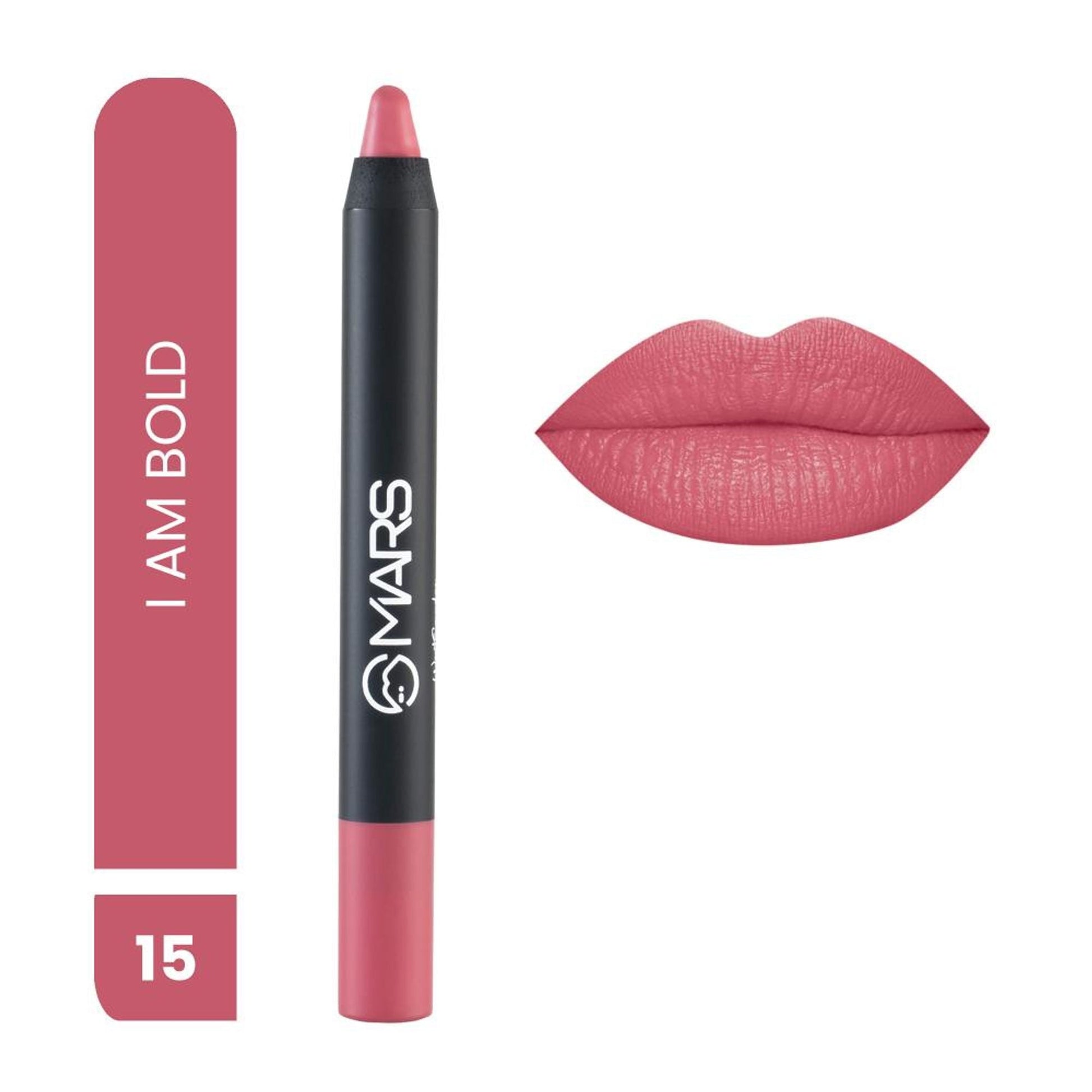 MARS Cosmetics Won't Smudge Won't Budge Lip Crayon - I Am Bold - Swadesiicart