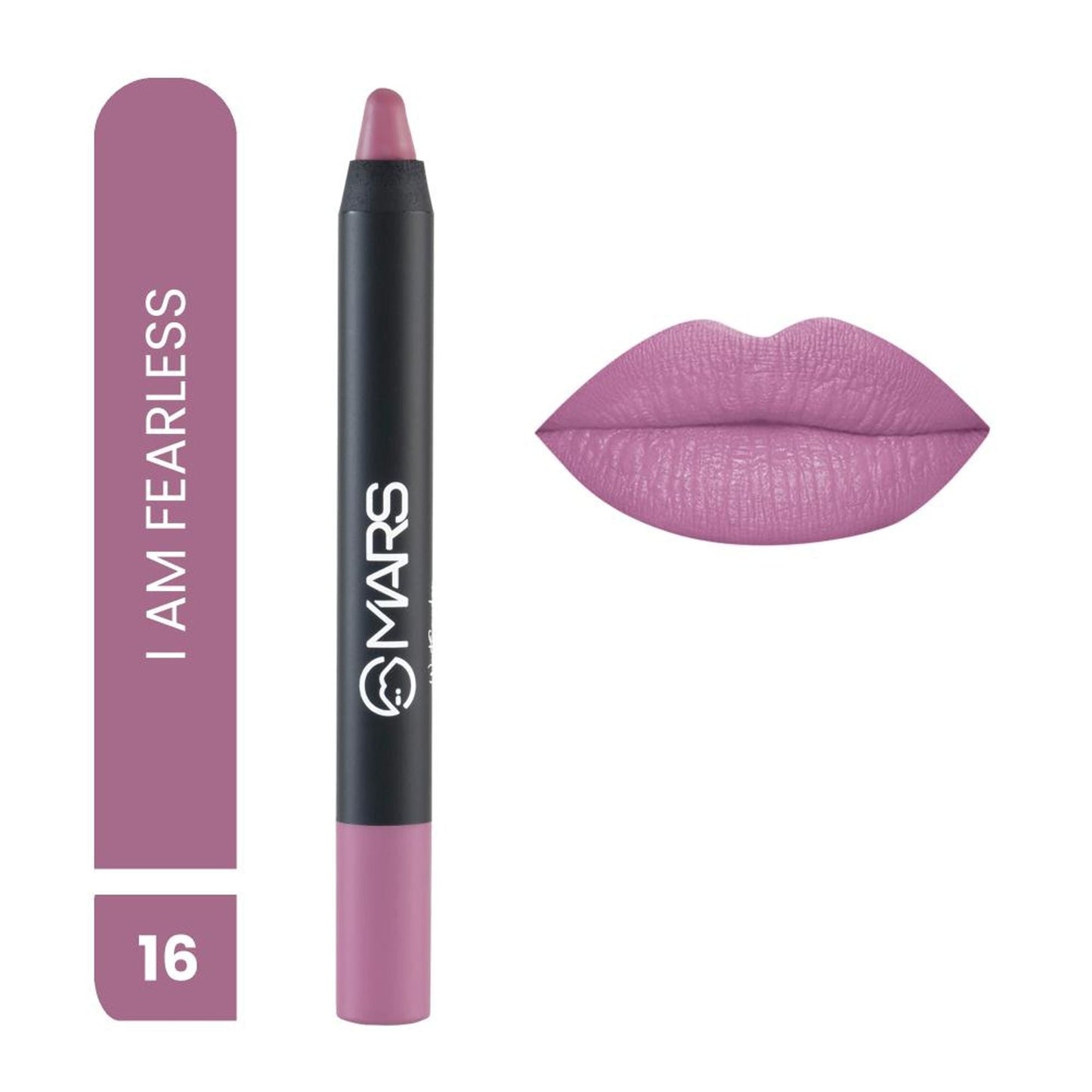 MARS Cosmetics Won't Smudge Won't Budge Lip Crayon - I Am Fearless - Swadesiicart