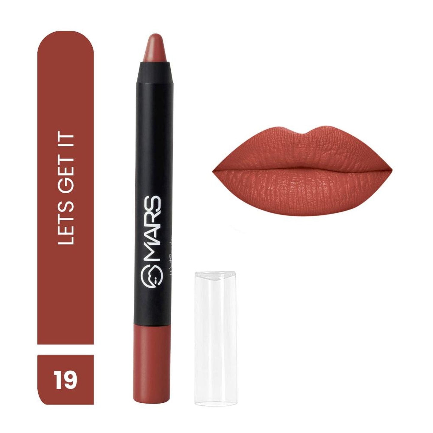 MARS Cosmetics Won't Smudge Won't Budge Lip Crayon - Let's Get It - Swadesiicart