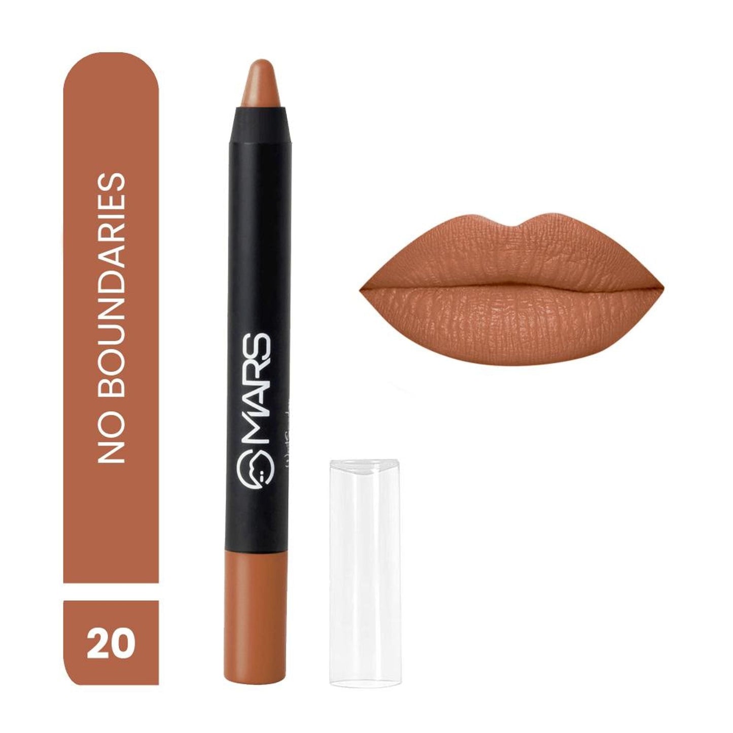 MARS Cosmetics Won't Smudge Won't Budge Lip Crayon - No Boundaries - Swadesiicart