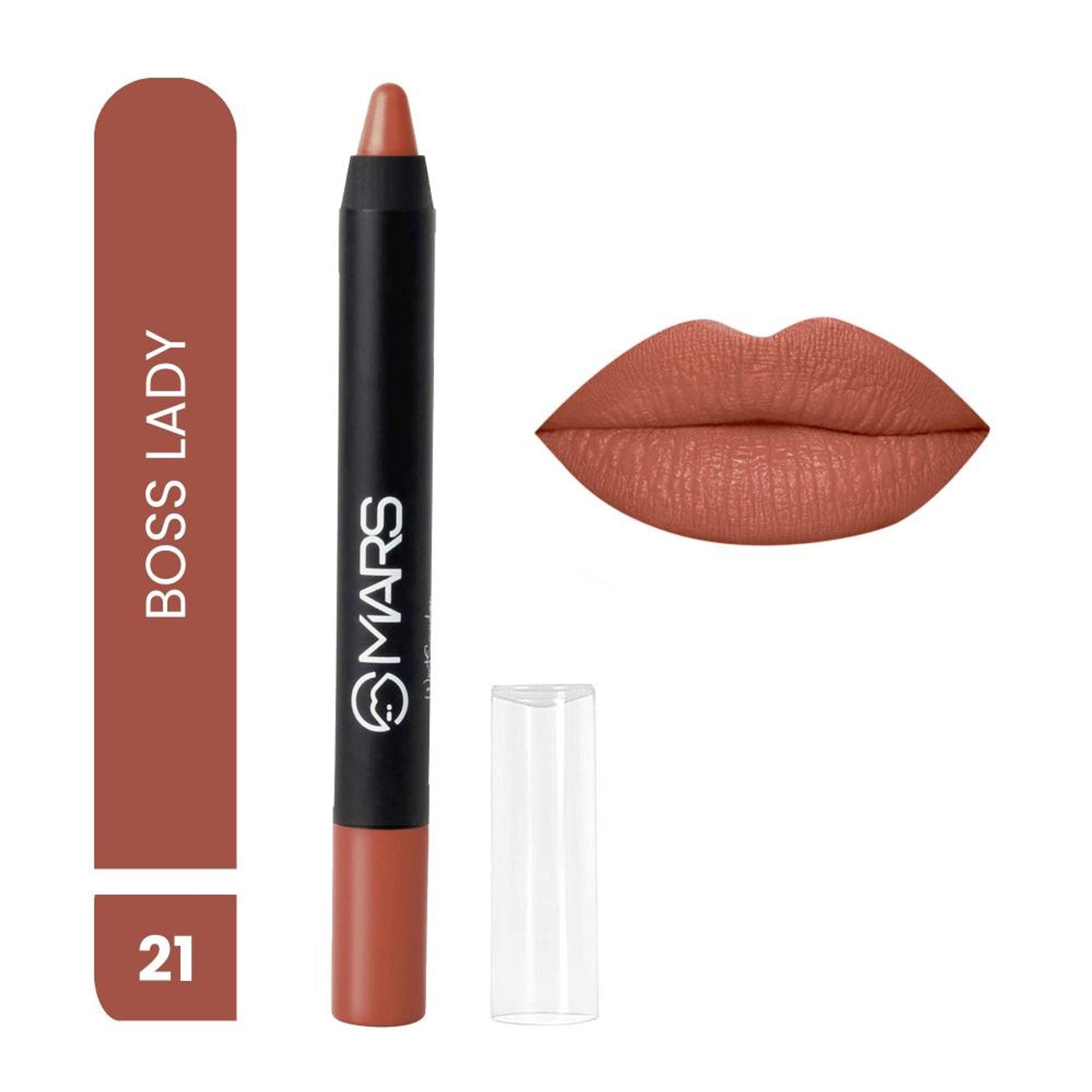 MARS Cosmetics Won't Smudge Won't Budge Lip Crayon - Boss Lady - Swadesiicart
