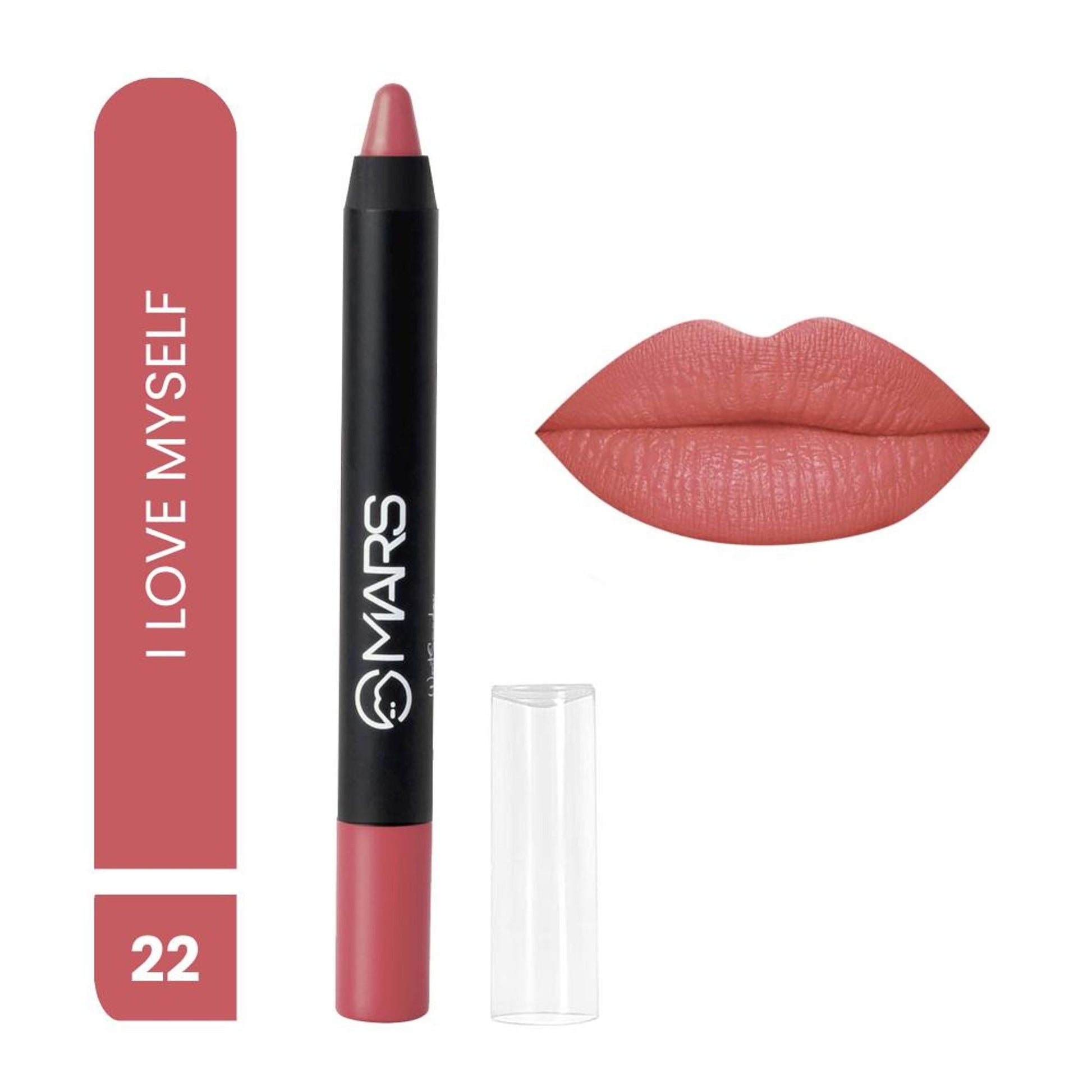 MARS Cosmetics Won't Smudge Won't Budge Lip Crayon - I Am Romantic - Swadesiicart