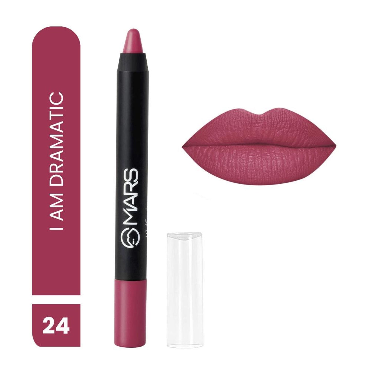 MARS Cosmetics Won't Smudge Won't Budge Lip Crayon - I Am Dramatic - Swadesiicart