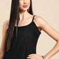 Anouk Women Black Cotton Ethnic Motifs Schiffli Embroidered Fusion Kurta - Swadesiicart