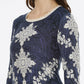 Biba Women Navy Blue & White Ethnic Motifs Printed Kurta - Swadesiicart