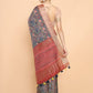 Soch Blue & Pink Floral Zari Silk Blend Ready to Wear Saree | Swadesiicart