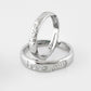 VOJ Stainless Steel Cubic Zirconia Silver Plated Adjustable Ring Set for Couple | Swadesiicart