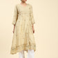 HOUSE OF KARI Embroidered Chikankari Chanderi Silk Anarkali Kurta | Swadesiicart