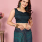Attractive These Party Wear Ready To Wear Saree - Blue | Swadesiicart