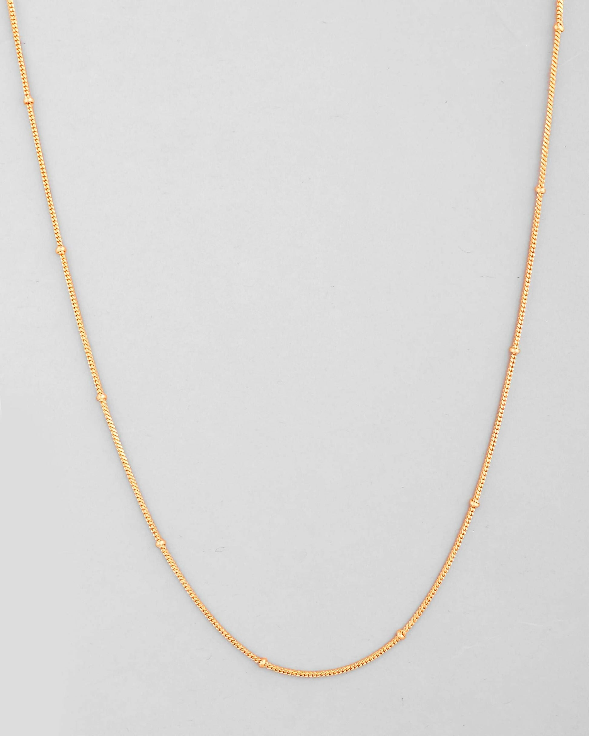 VOJ Gold-Polished Small Gold Beads Chain For Women | Swadesiicart