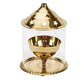 eCraftIndia Brown Brass And Glass Akhand Diya | Swadesiicart