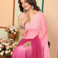 Pink Georgette Pedding Color Printed Ready To Wear Saree - Aalaya | Swadesiicart