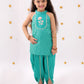 Lil Drama Khilkhilahat Green Kurta Dhoti Set For Girls | Swadesiicart