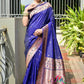 Vishnu Weaves Women's Royal Paithani Silk Zari Woven Saree with Blouse - Swadesiicart