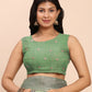 Shree Shyam Fashion Linen Cotton Green Saree