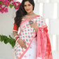 Beatitude White Cotton Jamdani Saree
