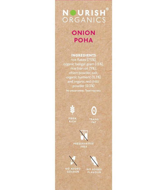 Nourish Organics Onion Poha ingredients