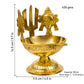 Spillbox Gold-Toned Brass Namah Kuber Diya Pooja Essential | Swadesiicart