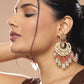 Gold-Toned Red Contemporary Gold-Polished Chandbalis Earrings - Ruby Raang | Swadesiicart