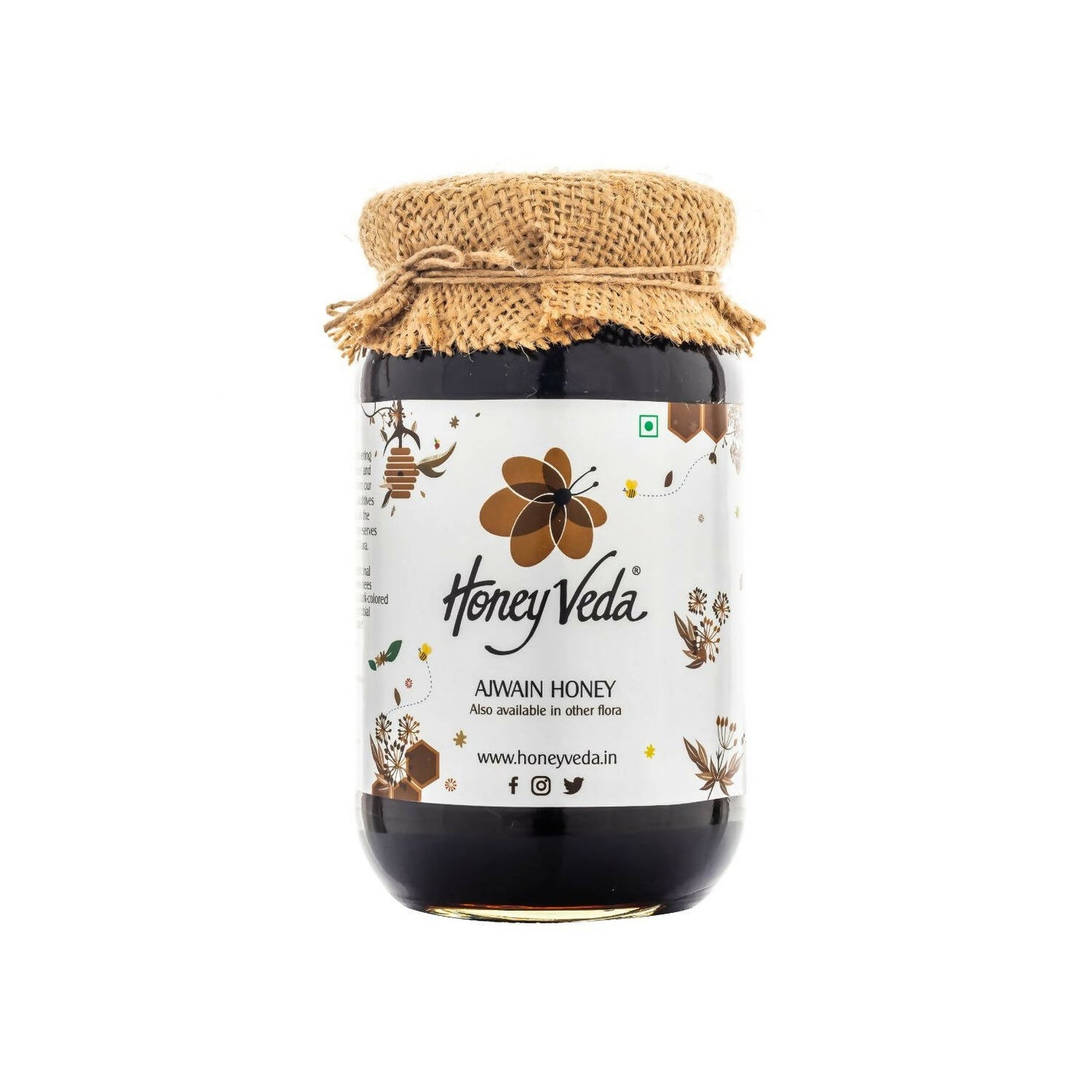 HoneyVeda Premium Raw Ajwain Honey - Swadesiicart
