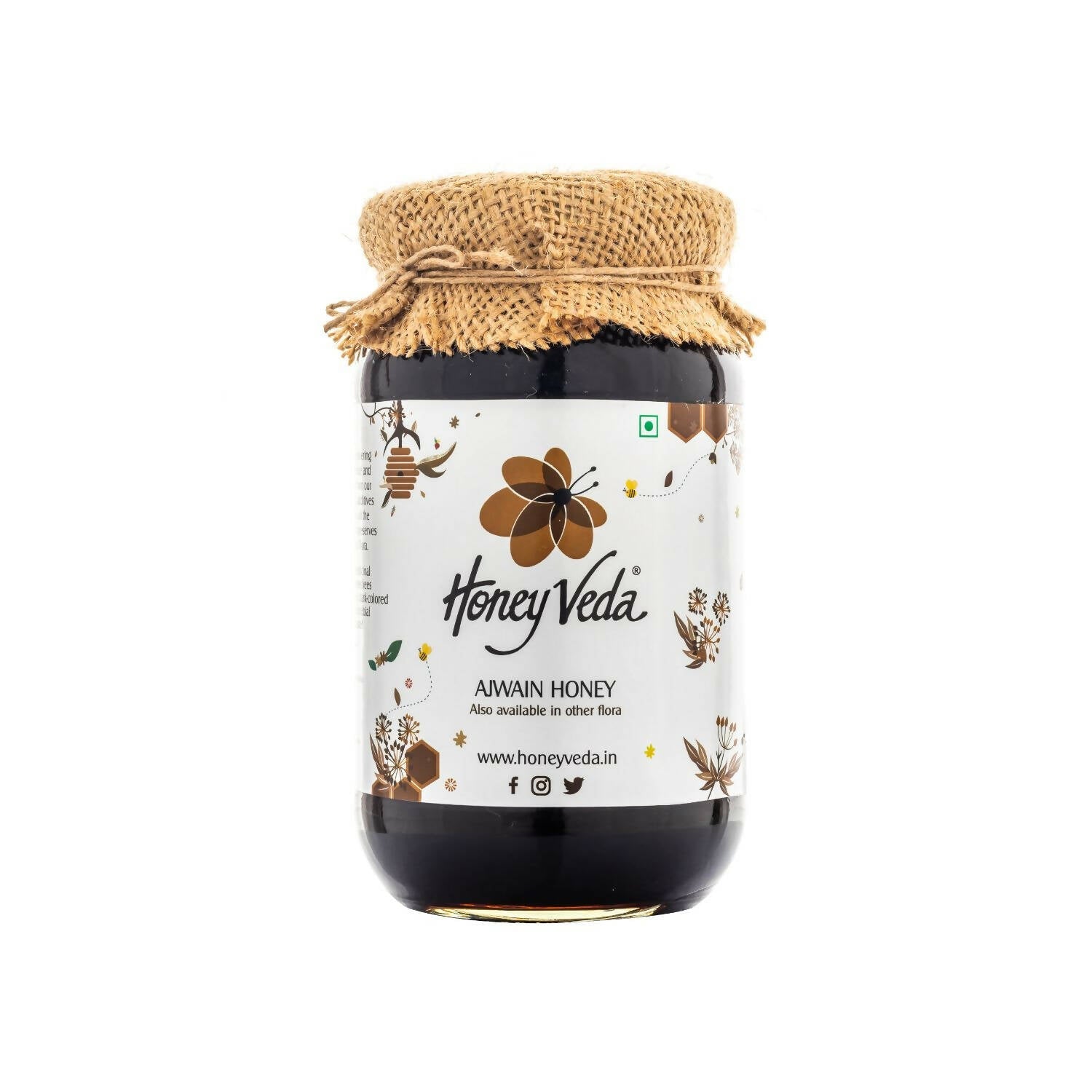 HoneyVeda Premium Raw Ajwain Honey - Swadesiicart